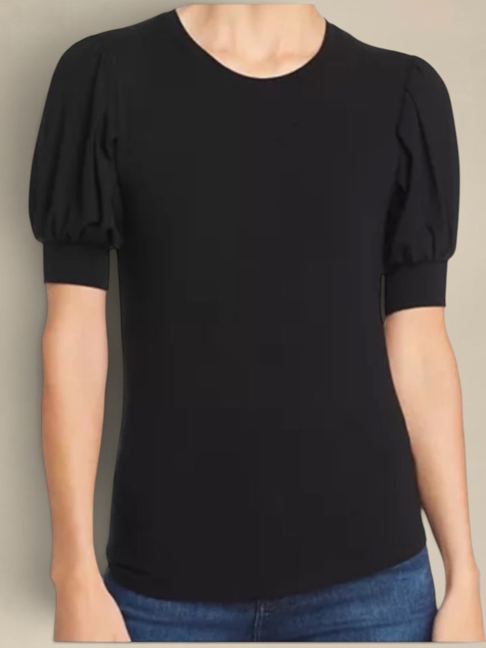 FRAME PUFF SLEEVE BLUE TOP SIZE XS